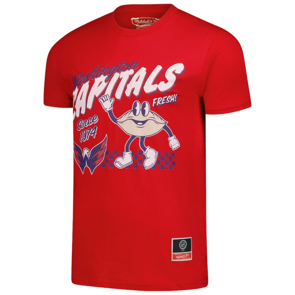 NHL Red Washington Capitals Mitchell & Ness Local Food T-Shirt