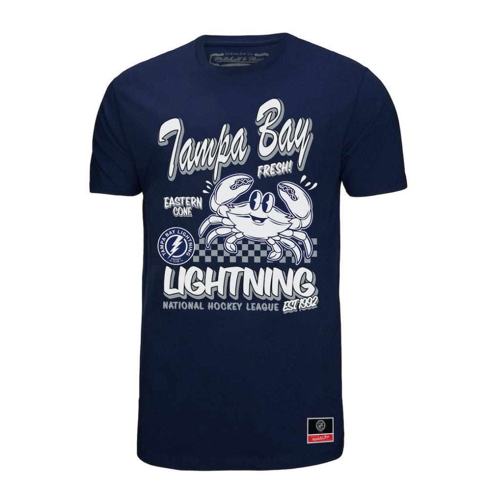 NHL Navy Tampa Bay Lightning Mitchell & Ness Local Food T-Shirt