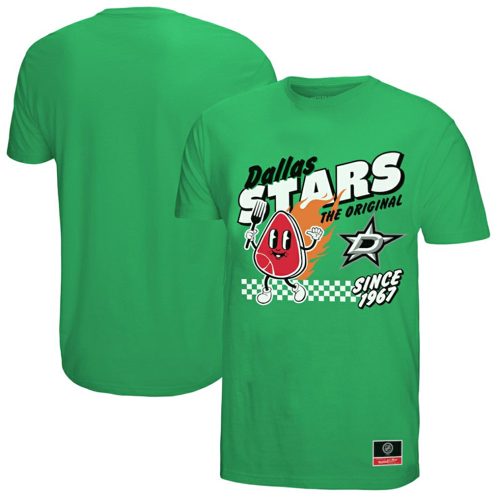NHL Kelly Green Dallas Stars Mitchell & Ness Local Food T-Shirt