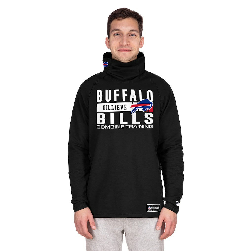 Functional Fandom Balaclava Helmet Stripe Tri-Blend Hoodie - Buffalo Bills