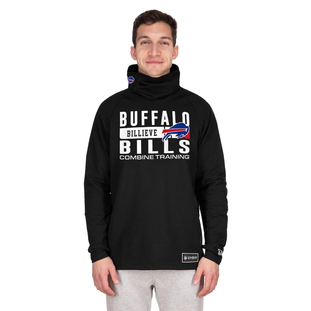Functional Fandom Balaclava Helmet Stripe Tri-Blend Hoodie - Buffalo Bills