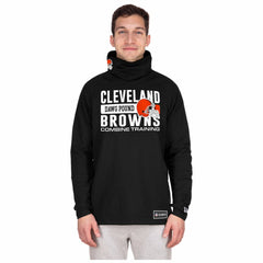 Functional Fandom Balaclava Helmet Stripe Tri-Blend Hoodie - Cleveland Browns
