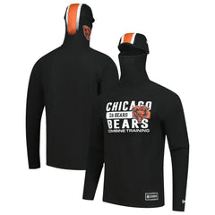Functional Fandom Balaclava Helmet Stripe Tri-Blend Hoodie - Chicago Bears