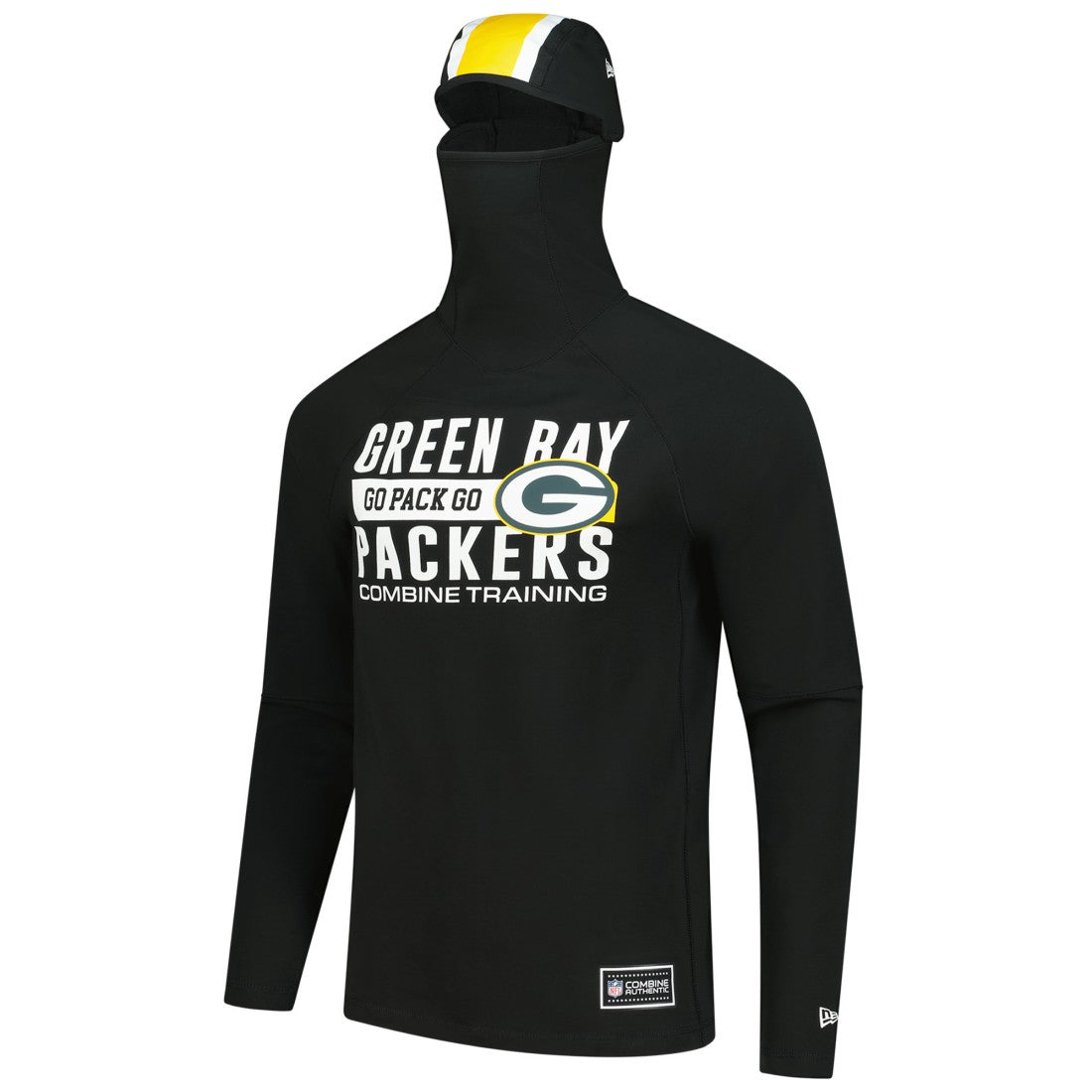 Functional Fandom Balaclava Helmet Stripe Tri-Blend Hoodie - Green Bay Packers