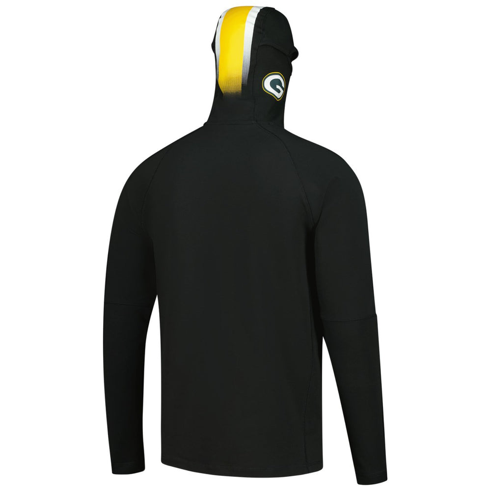Functional Fandom Balaclava Helmet Stripe Tri-Blend Hoodie - Green Bay Packers