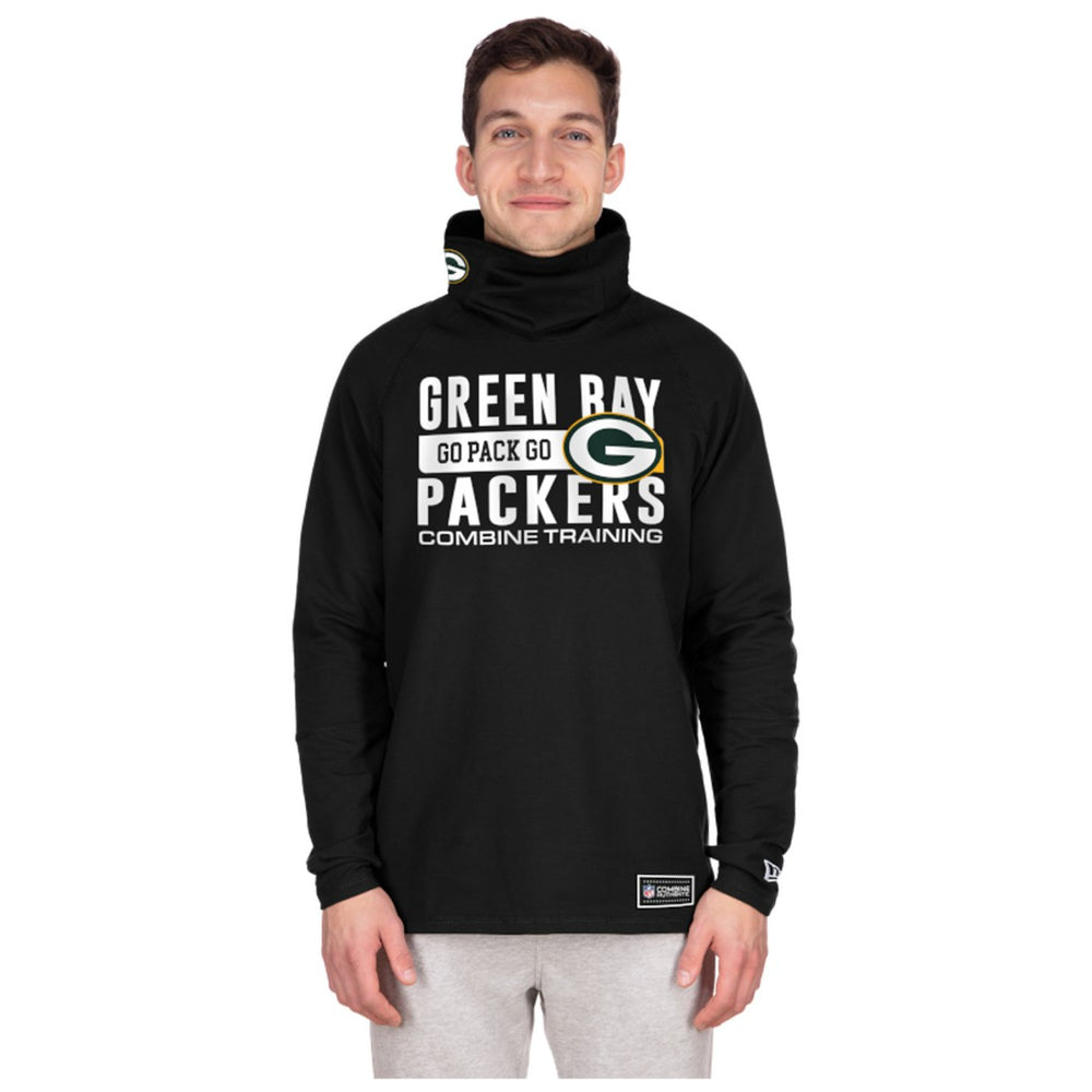Functional Fandom Balaclava Helmet Stripe Tri-Blend Hoodie - Green Bay Packers
