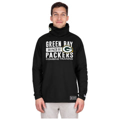 Functional Fandom Balaclava Helmet Stripe Tri-Blend Hoodie - Green Bay Packers