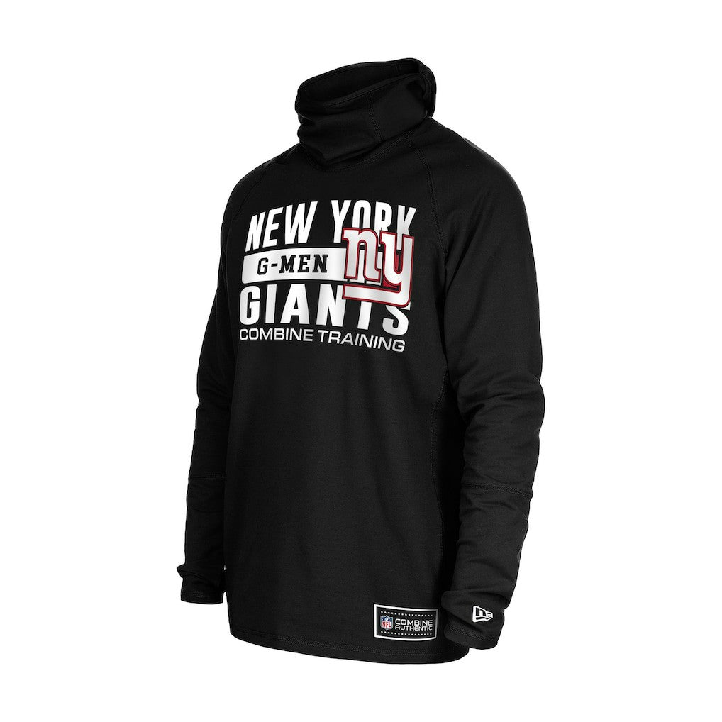 Functional Fandom Balaclava Helmet Stripe Tri-Blend Hoodie - New York Giants