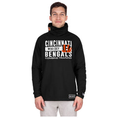 Functional Fandom Balaclava Helmet Stripe Tri-Blend Hoodie - Cincinnati Bengals