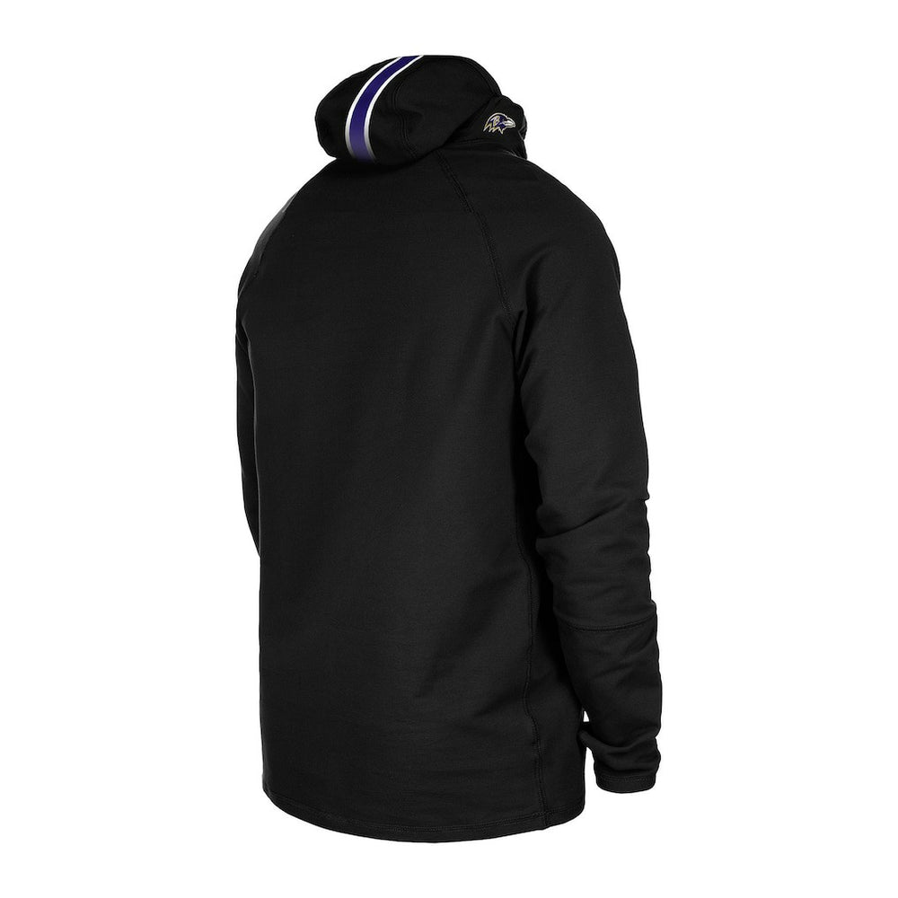 Functional Fandom Balaclava Helmet Stripe Tri-Blend Hoodie - Baltimore Ravens