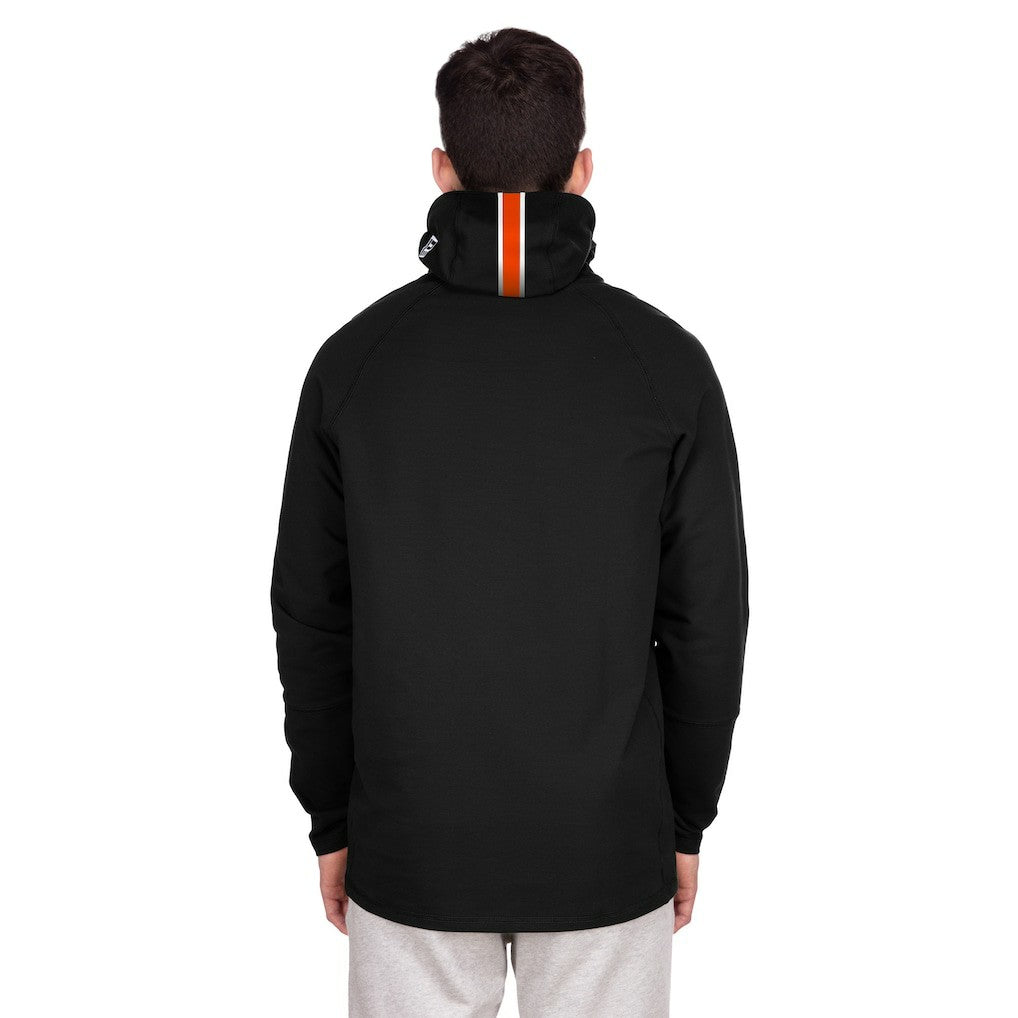 Functional Fandom Balaclava Helmet Stripe Tri-Blend Hoodie - Miami Dolphins