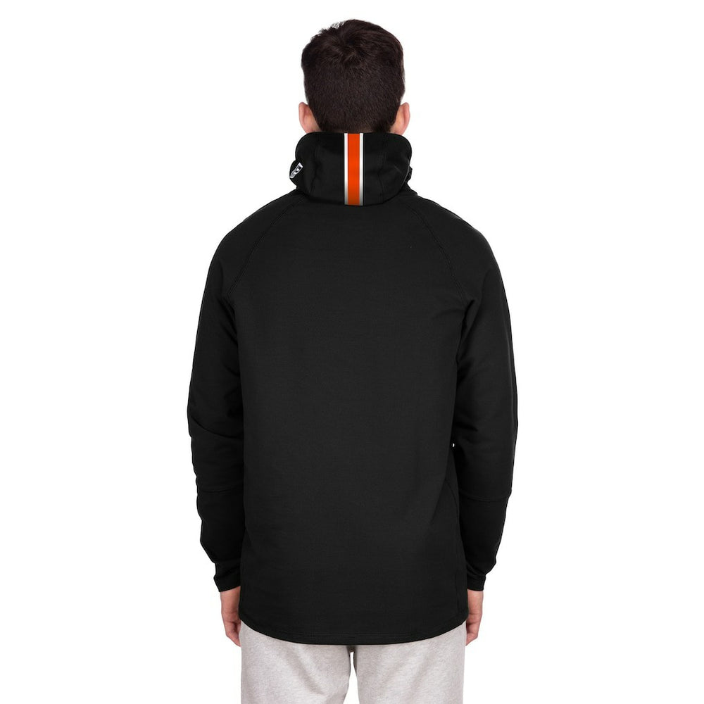 Functional Fandom Balaclava Helmet Stripe Tri-Blend Hoodie - Miami Dolphins