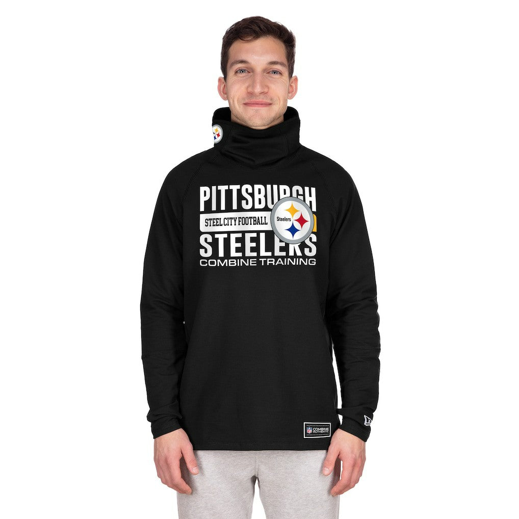 Functional Fandom Balaclava Helmet Stripe Tri-Blend Hoodie - Pittsburgh Steelers