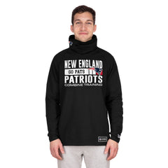 Functional Fandom Balaclava Helmet Stripe Tri-Blend Hoodie - New England Patriots