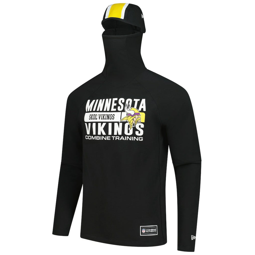 Functional Fandom Balaclava Helmet Stripe Tri-Blend Hoodie - Minnesota Vikings