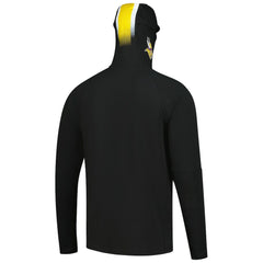 Functional Fandom Balaclava Helmet Stripe Tri-Blend Hoodie - Minnesota Vikings