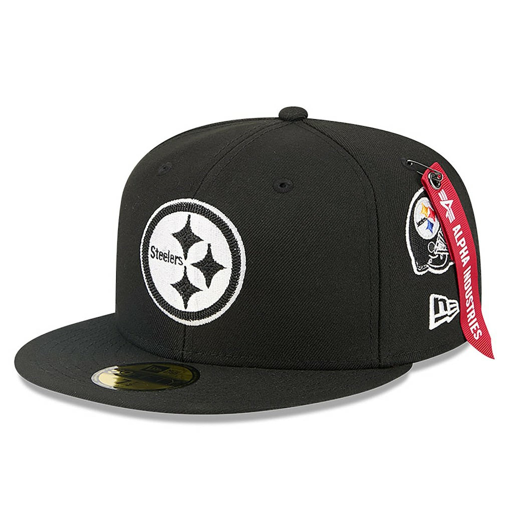 x Alpha Industries 59FIFTY Fitted Hat - Pittsburgh Steelers