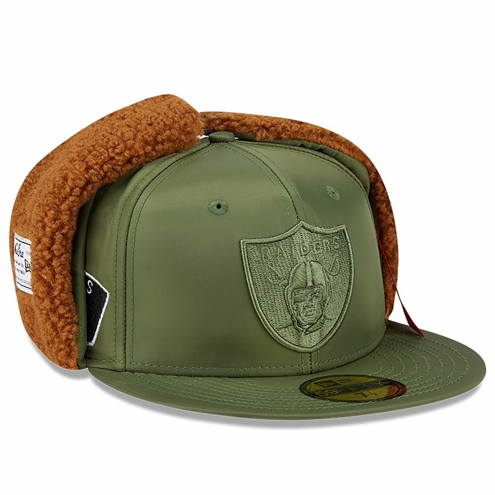 x Alpha Industries Dog Ears 59FIFTY Fitted Hat - Las Vegas Raiders