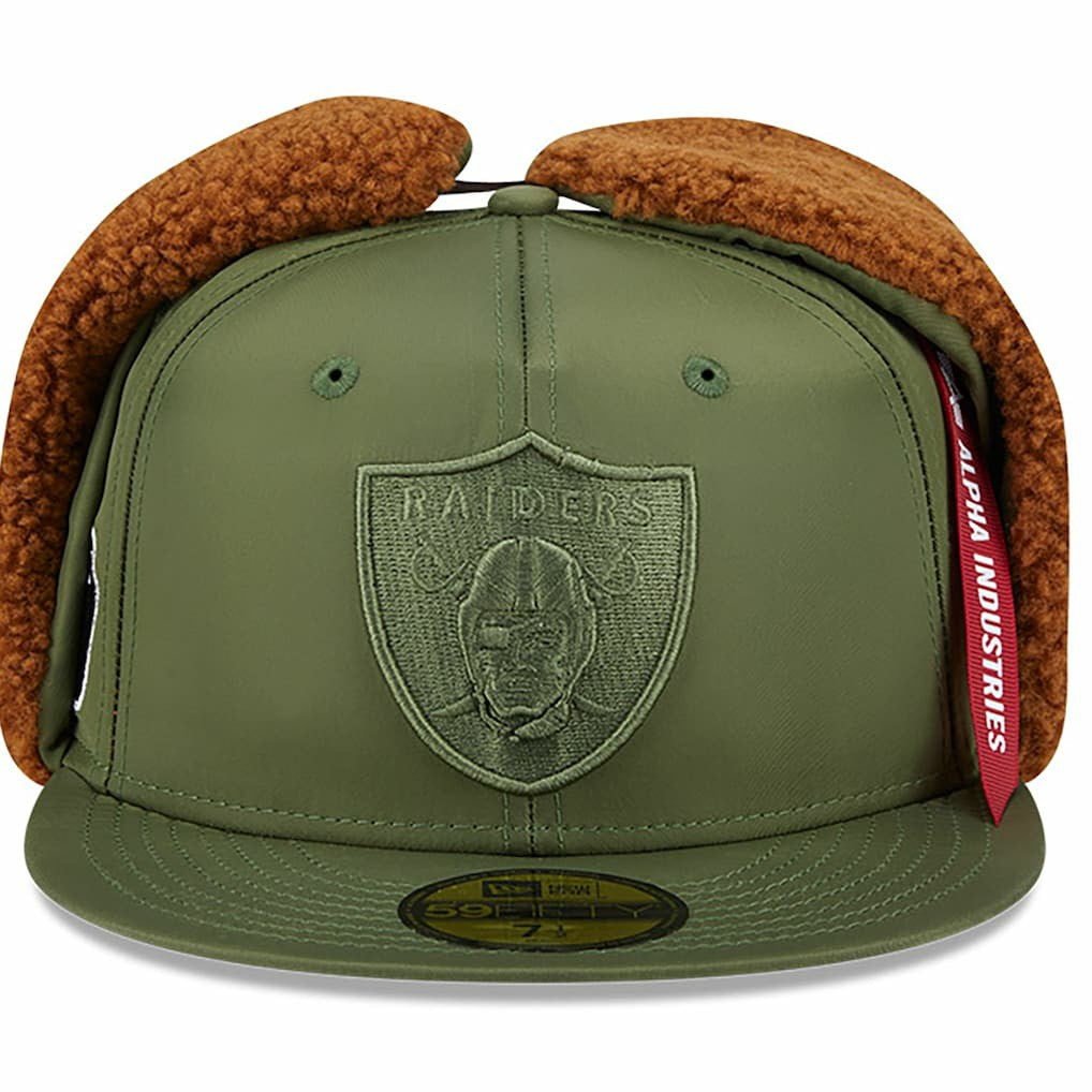 x Alpha Industries Dog Ears 59FIFTY Fitted Hat - Las Vegas Raiders