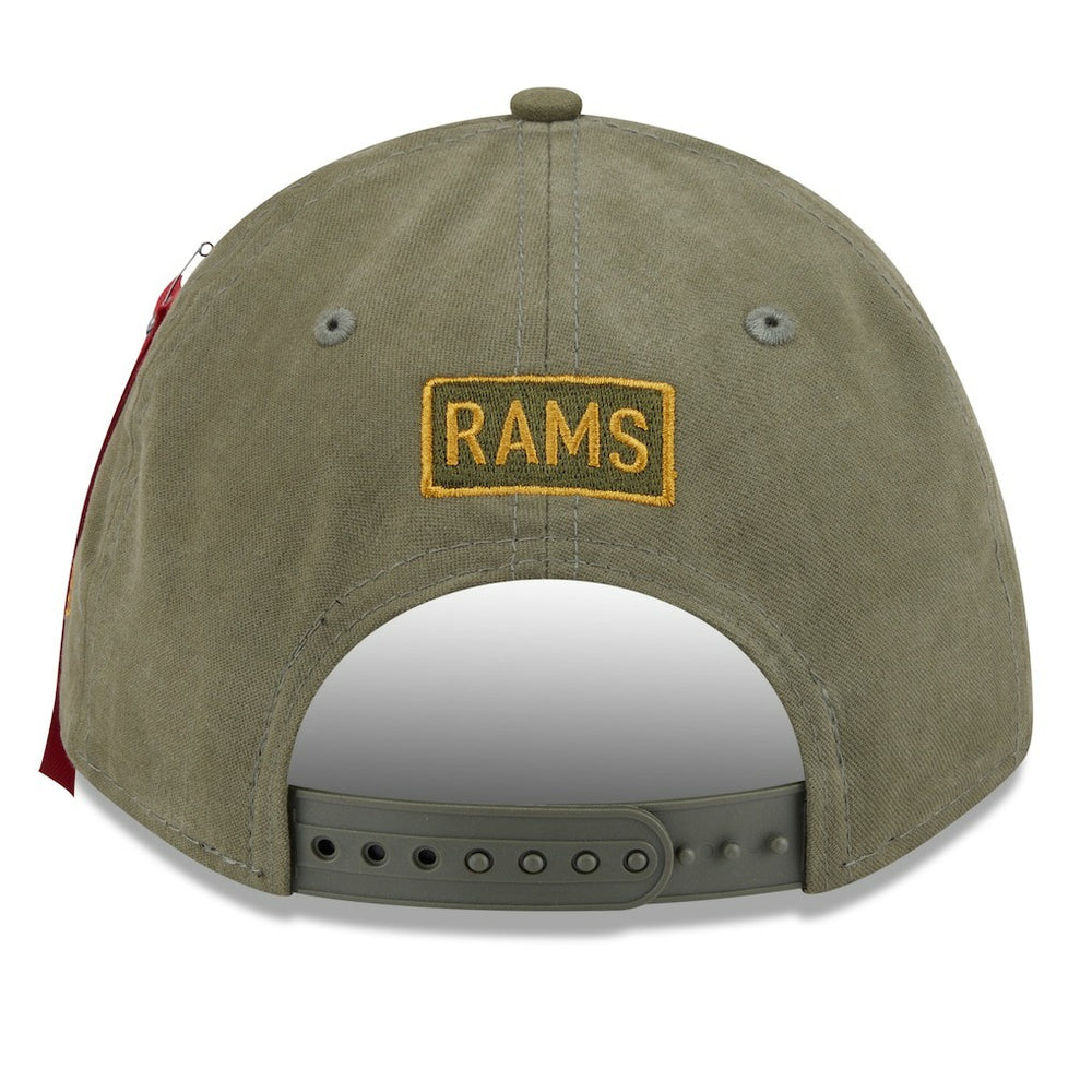 x Alpha Industries A-Frame 9FORTY Adjustable Hat - Los Angeles Rams