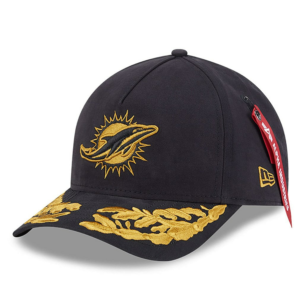 x Alpha Industries A-Frame 9FORTY Adjustable Hat - Miami Dolphins