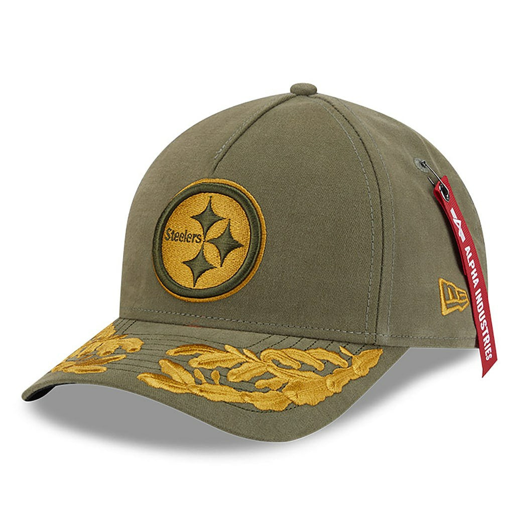 x Alpha Industries A-Frame 9FORTY Adjustable Hat - Pittsburgh Steelers