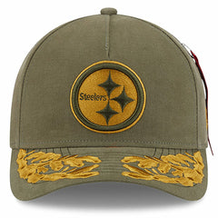 x Alpha Industries A-Frame 9FORTY Adjustable Hat - Pittsburgh Steelers
