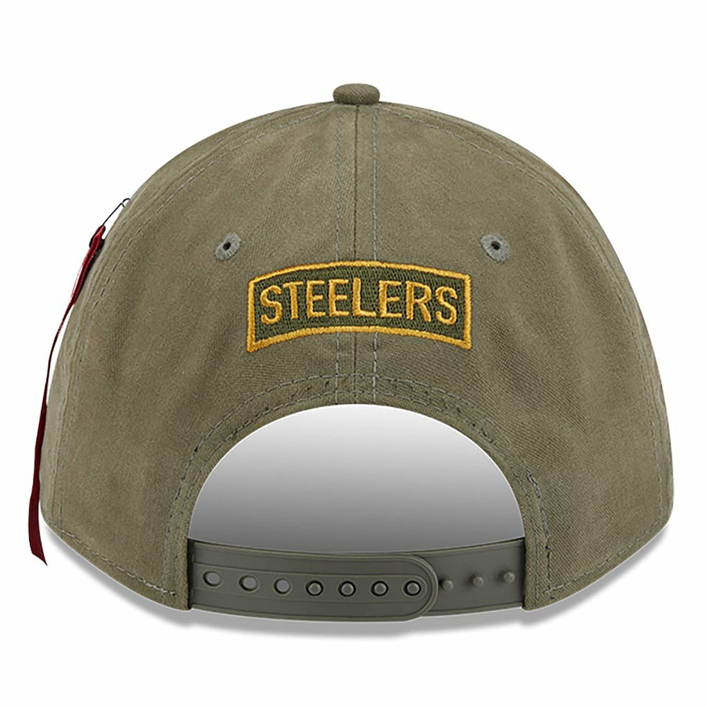 x Alpha Industries A-Frame 9FORTY Adjustable Hat - Pittsburgh Steelers