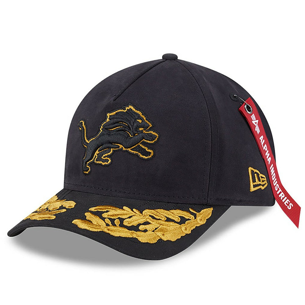 x Alpha Industries A-Frame 9FORTY Adjustable Hat - Detroit Lions