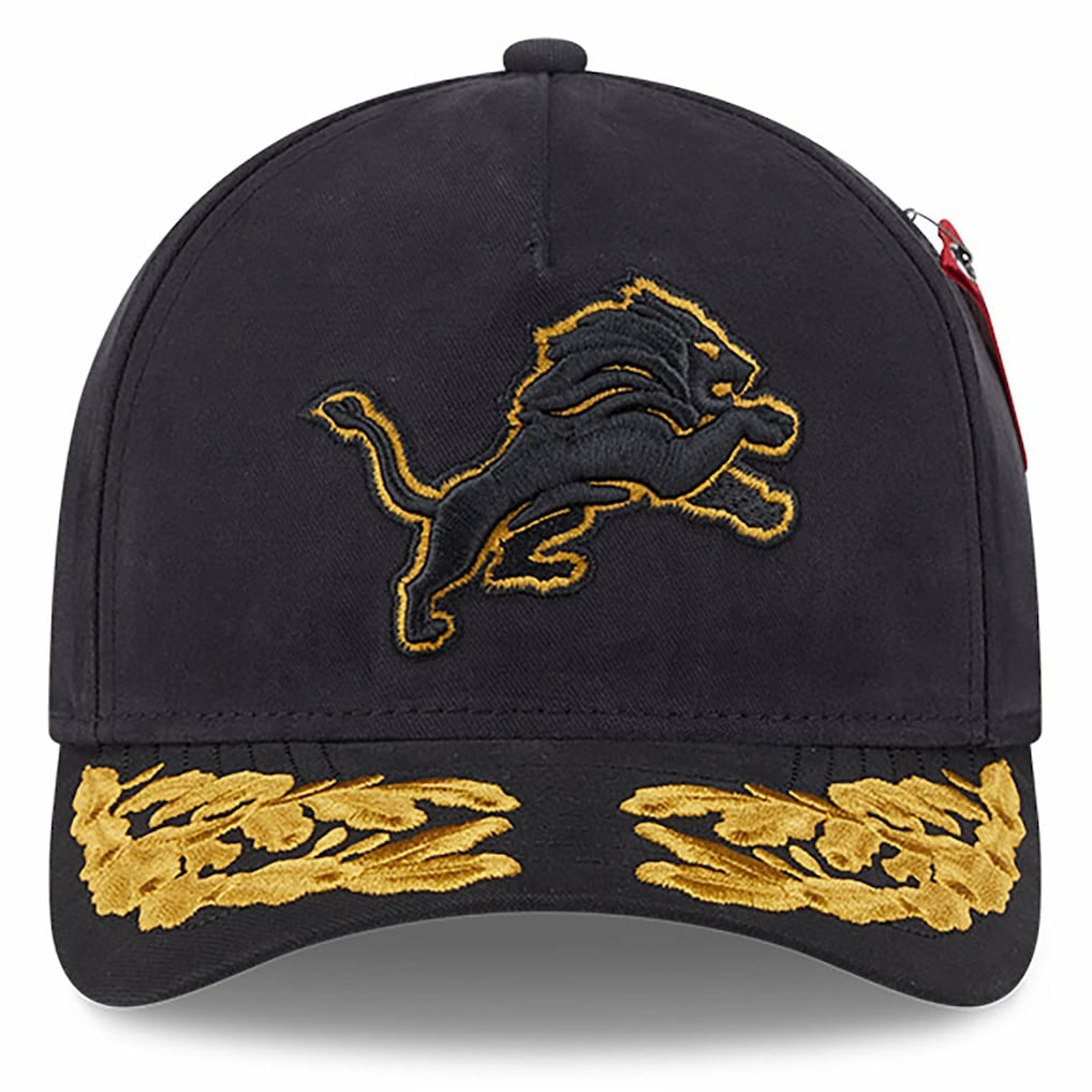 x Alpha Industries A-Frame 9FORTY Adjustable Hat - Detroit Lions