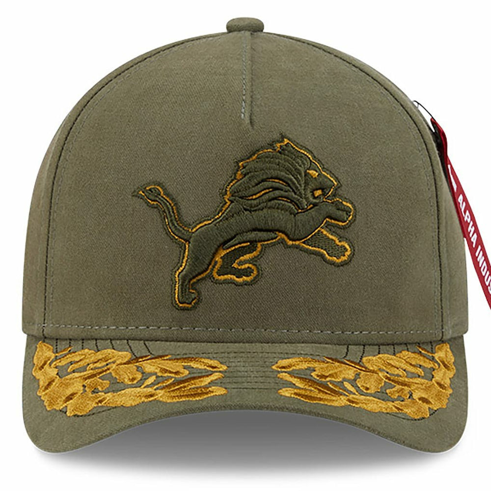 x Alpha Industries A-Frame 9FORTY Adjustable Hat - Detroit Lions