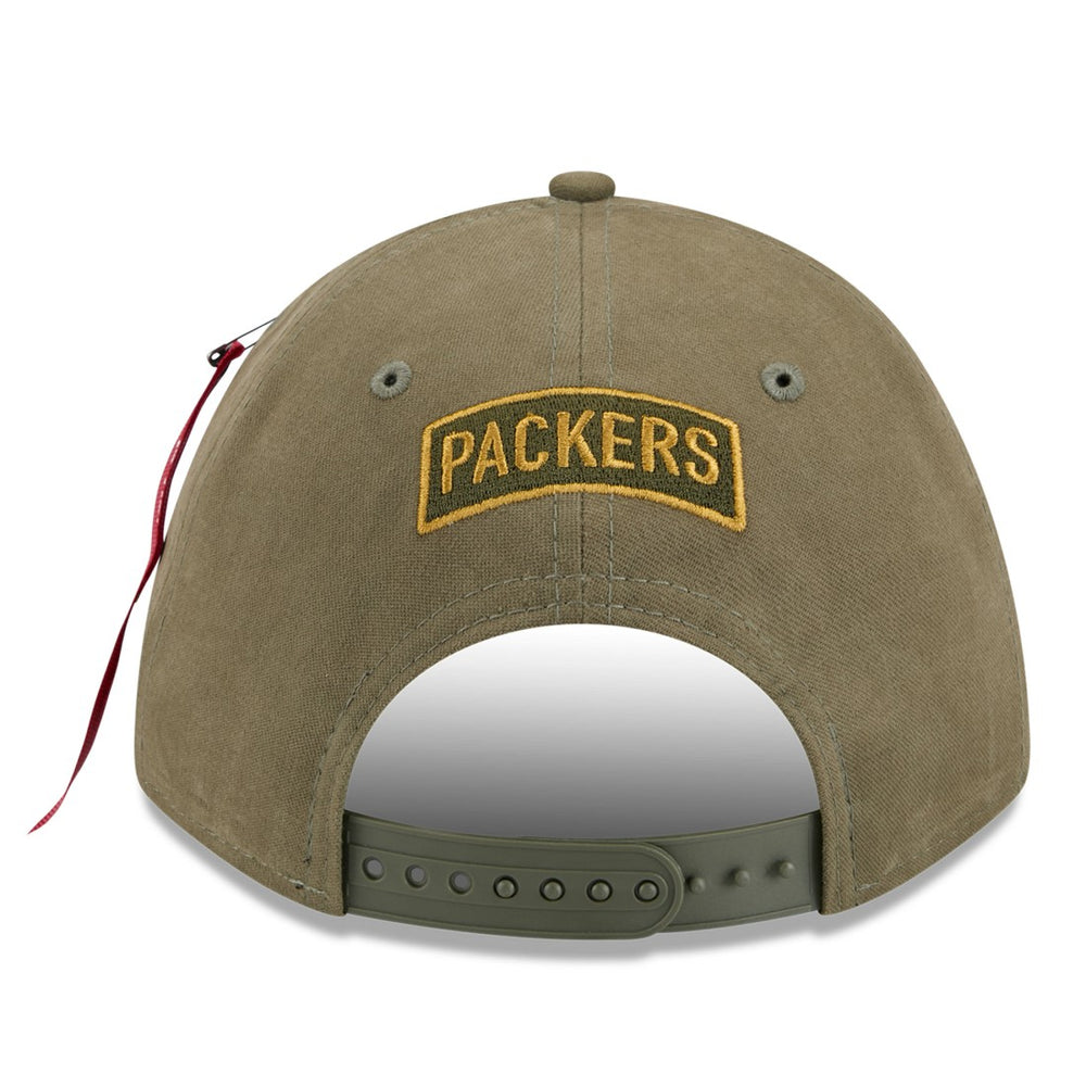 x Alpha Industries A-Frame 9FORTY Adjustable Hat - Green Bay Packers