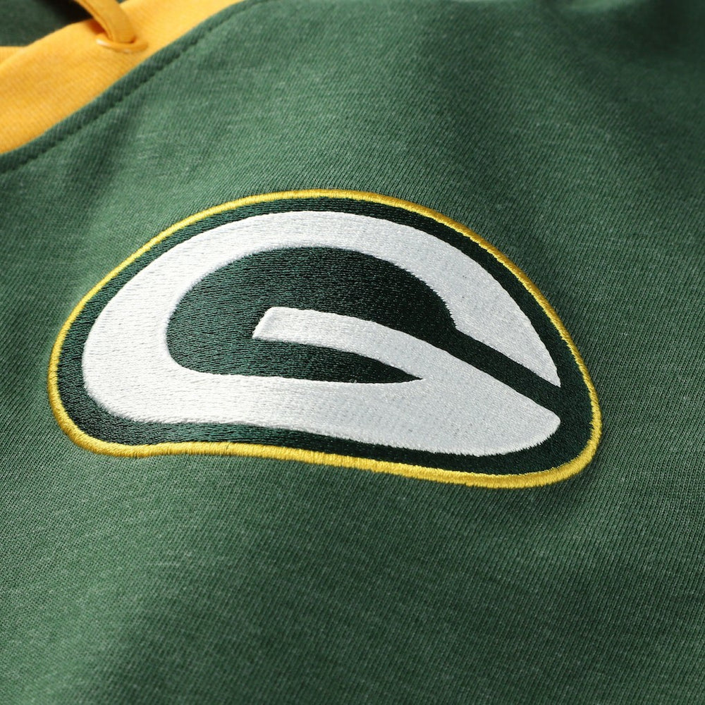 Women's Plus Size Throwback Lace-Up Long Sleeve T-Shirt - Green Bay Packers