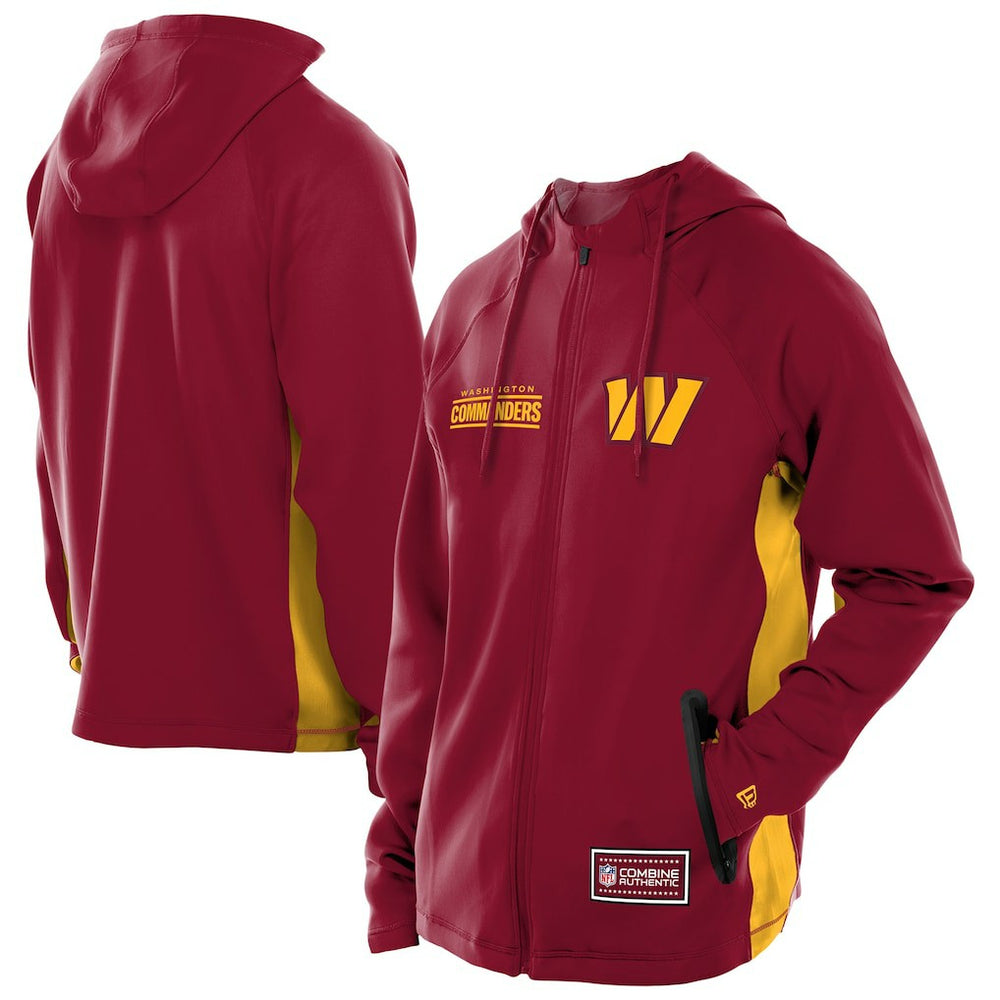 Combine Authentic Raglan Scuba Full-Zip Hoodie - Washington Commanders