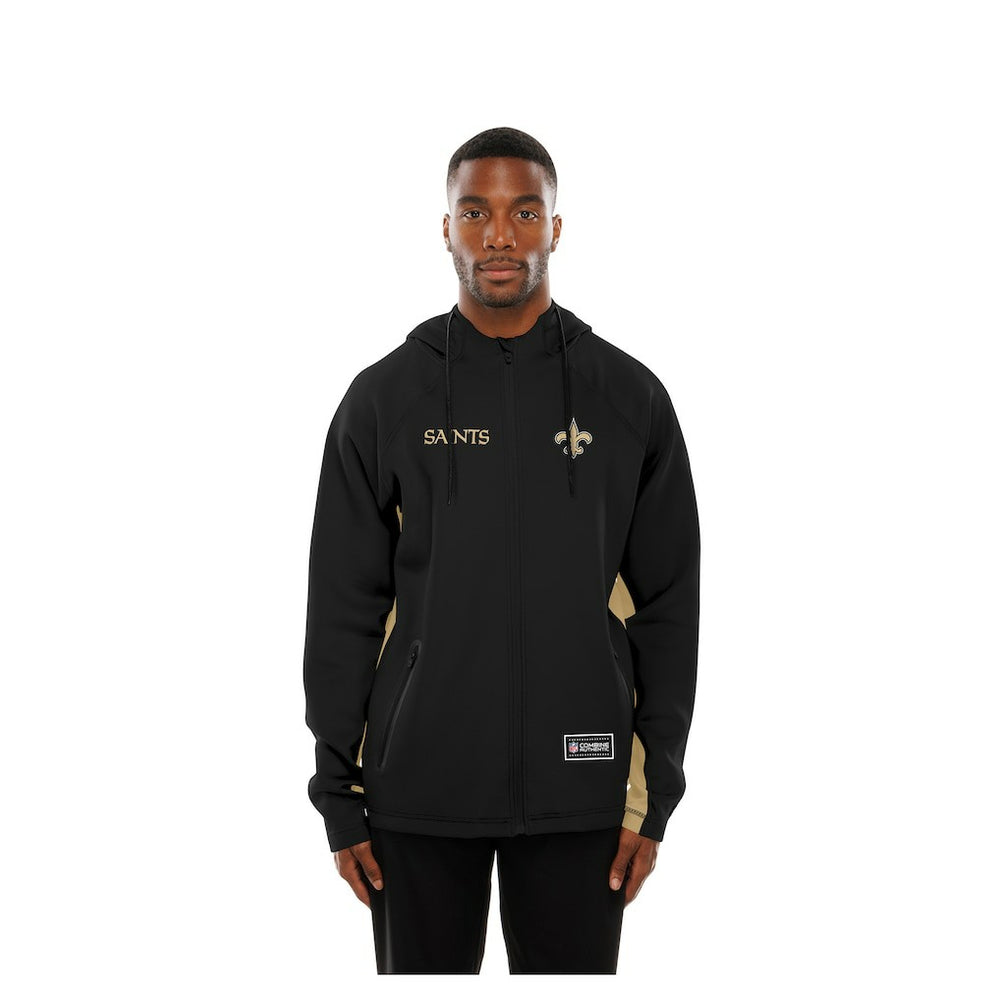 Combine Authentic Raglan Scuba Full-Zip Hoodie - New Orleans Saints