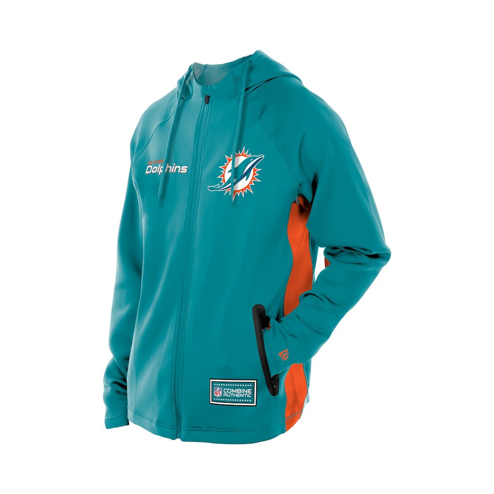 Combine Authentic Raglan Scuba Full-Zip Hoodie - Miami Dolphins