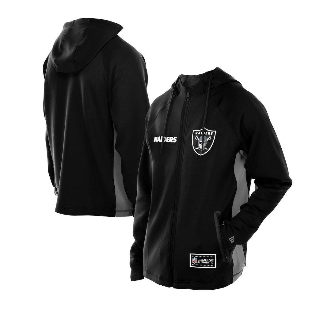 Combine Authentic Raglan Scuba Full-Zip Hoodie - Las Vegas Raiders