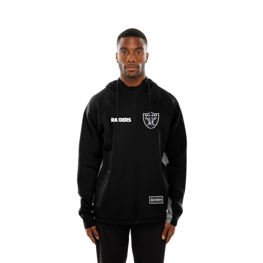 Combine Authentic Raglan Scuba Full-Zip Hoodie - Las Vegas Raiders