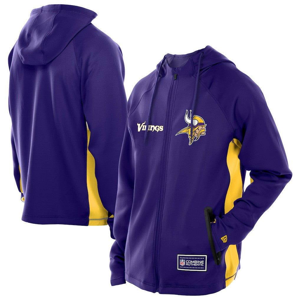 Combine Authentic Raglan Scuba Full-Zip Hoodie - Minnesota Vikings