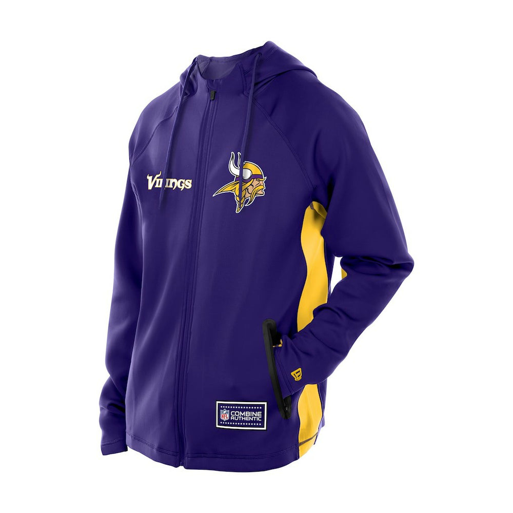 Combine Authentic Raglan Scuba Full-Zip Hoodie - Minnesota Vikings