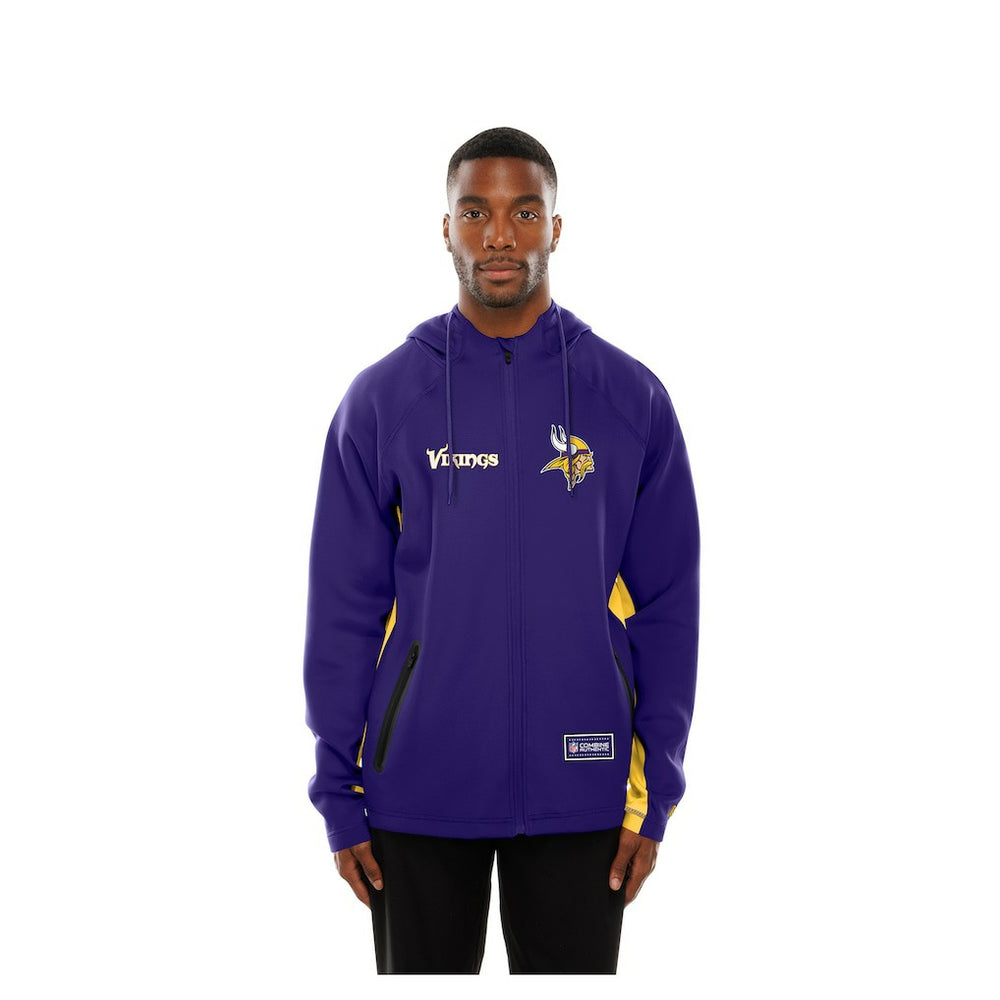 Combine Authentic Raglan Scuba Full-Zip Hoodie - Minnesota Vikings