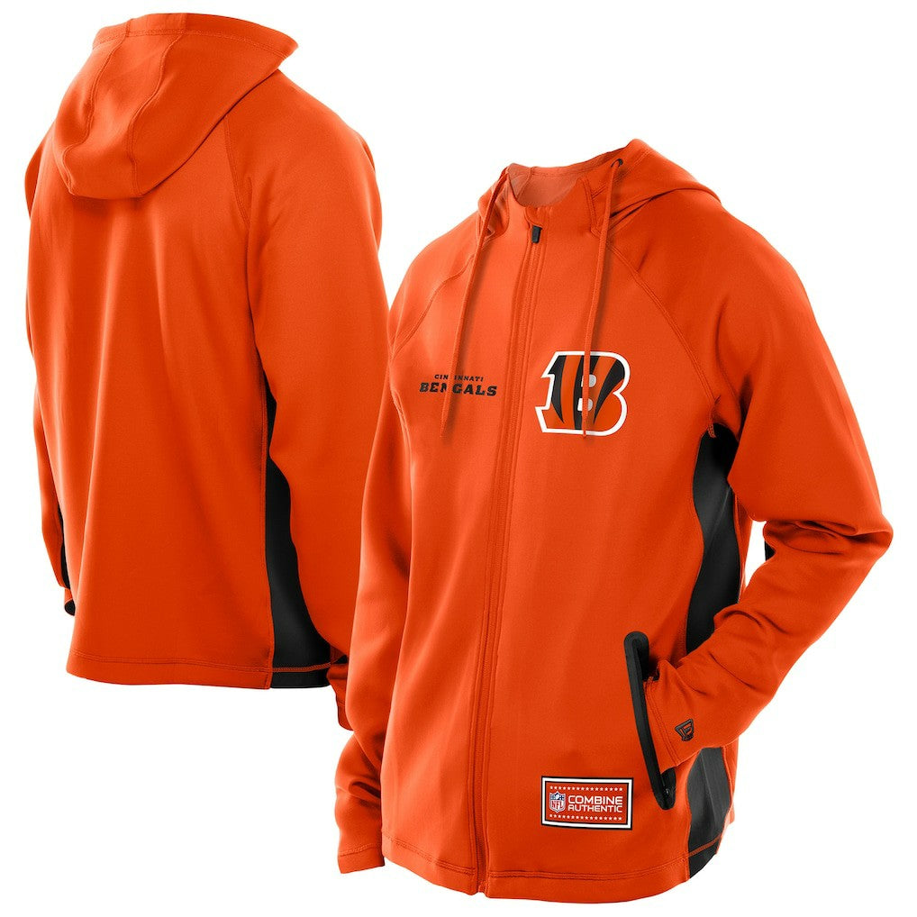 Combine Authentic Raglan Scuba Full-Zip Hoodie - Cincinnati Bengals