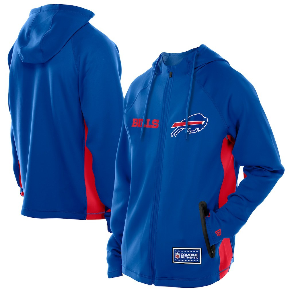 Combine Authentic Raglan Scuba Full-Zip Hoodie - Buffalo Bills