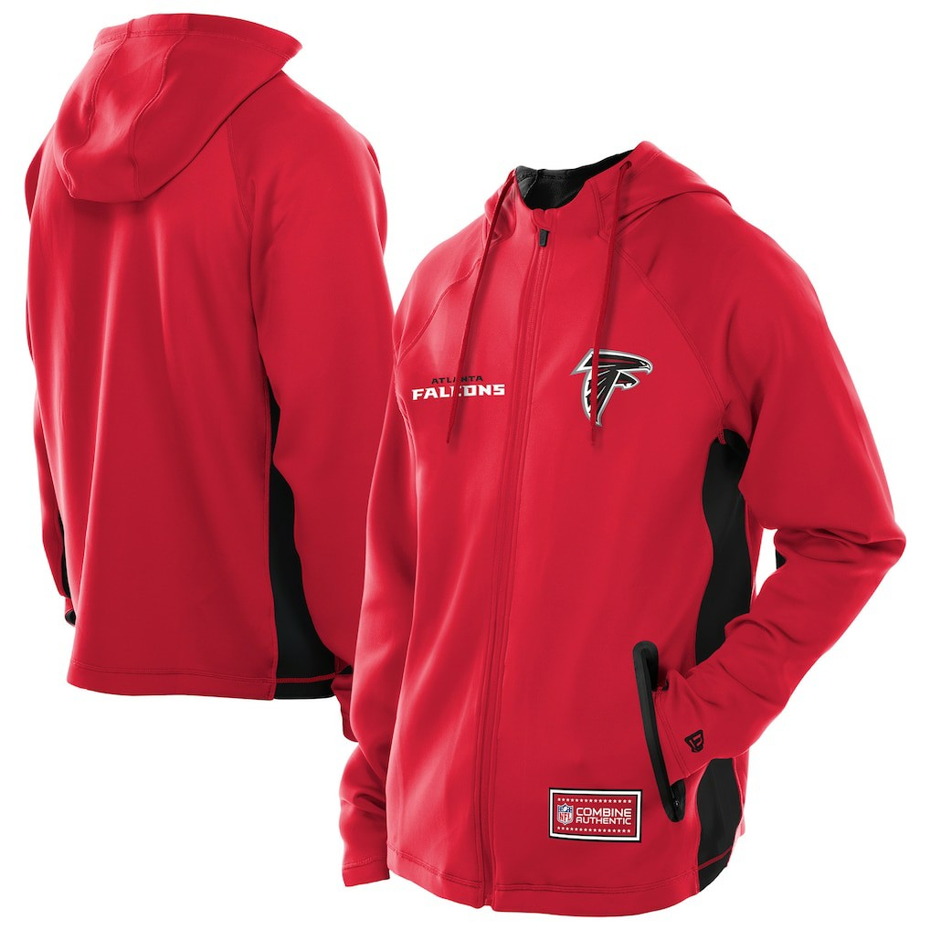Combine Authentic Raglan Scuba Full-Zip Hoodie - Atlanta Falcons