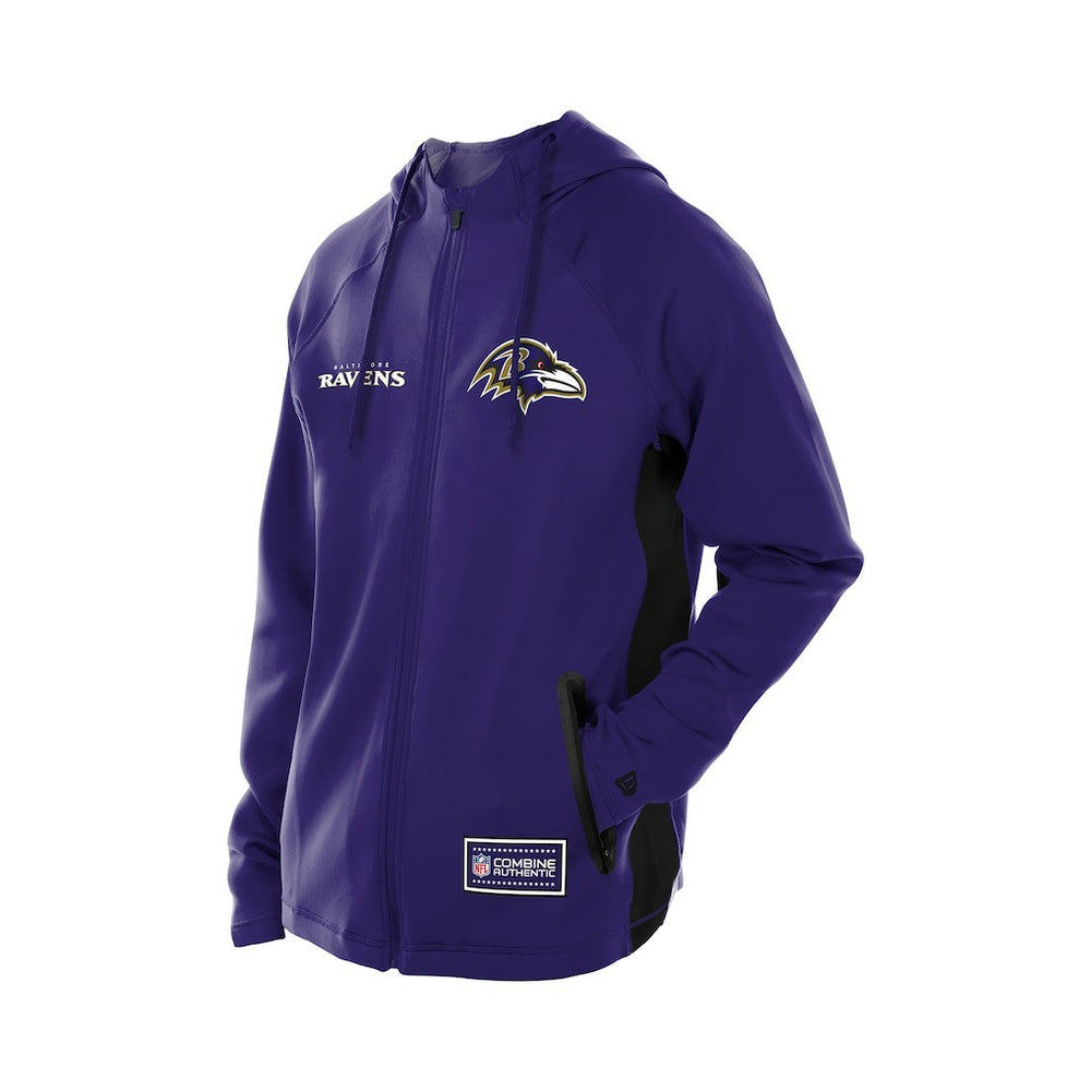 Combine Authentic Raglan Scuba Full-Zip Hoodie - Baltimore Ravens