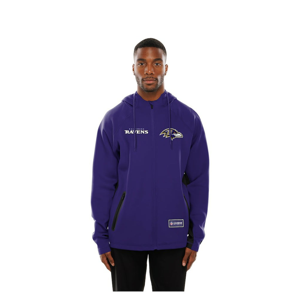 Combine Authentic Raglan Scuba Full-Zip Hoodie - Baltimore Ravens