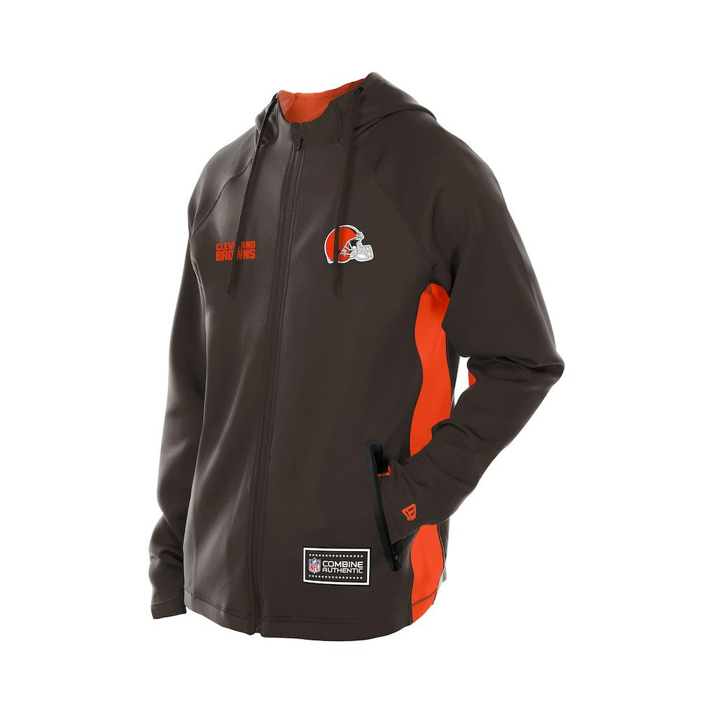 Combine Authentic Raglan Scuba Full-Zip Hoodie - Cleveland Browns