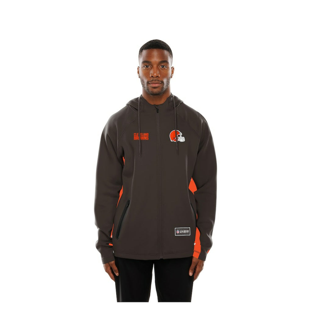Combine Authentic Raglan Scuba Full-Zip Hoodie - Cleveland Browns