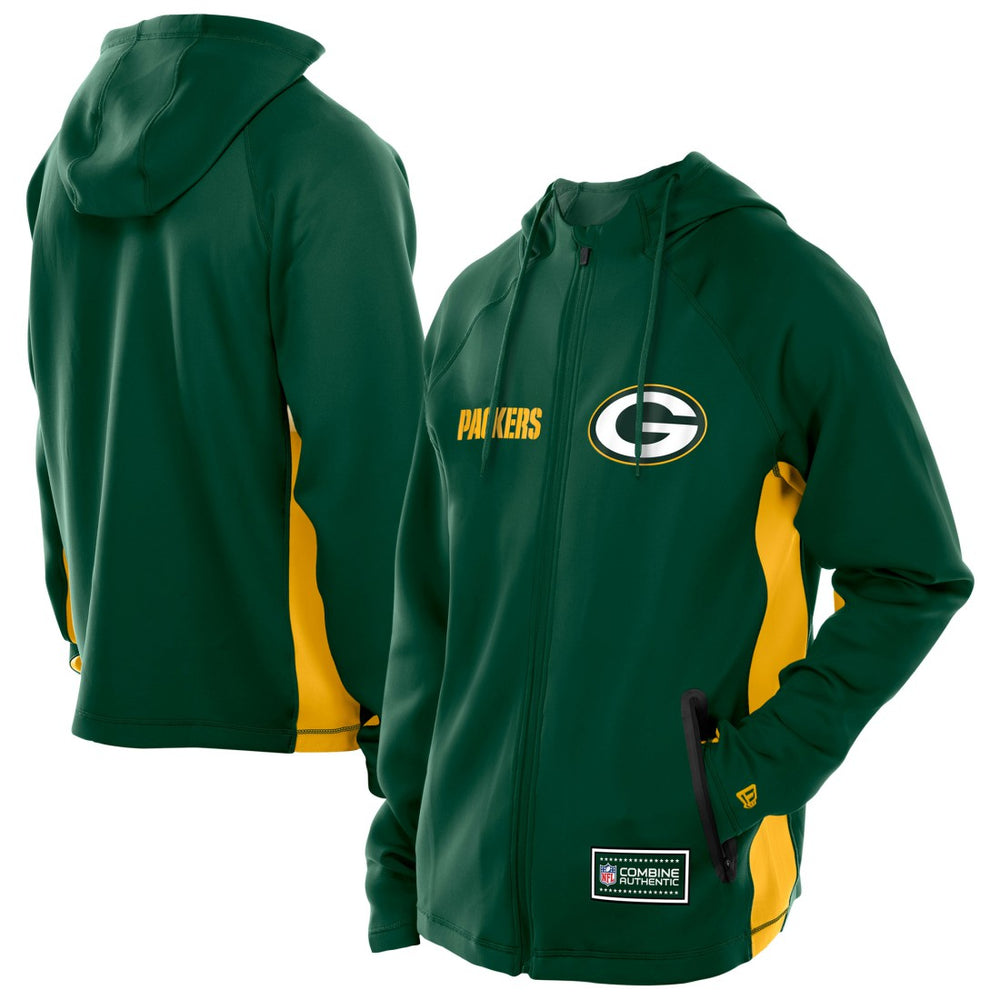 Combine Authentic Raglan Scuba Full-Zip Hoodie - Green Bay Packers