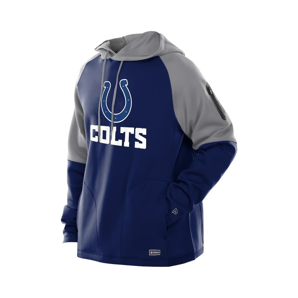 Combine Authentic Color Block Raglan Pullover Hoodie - Indianapolis Colts